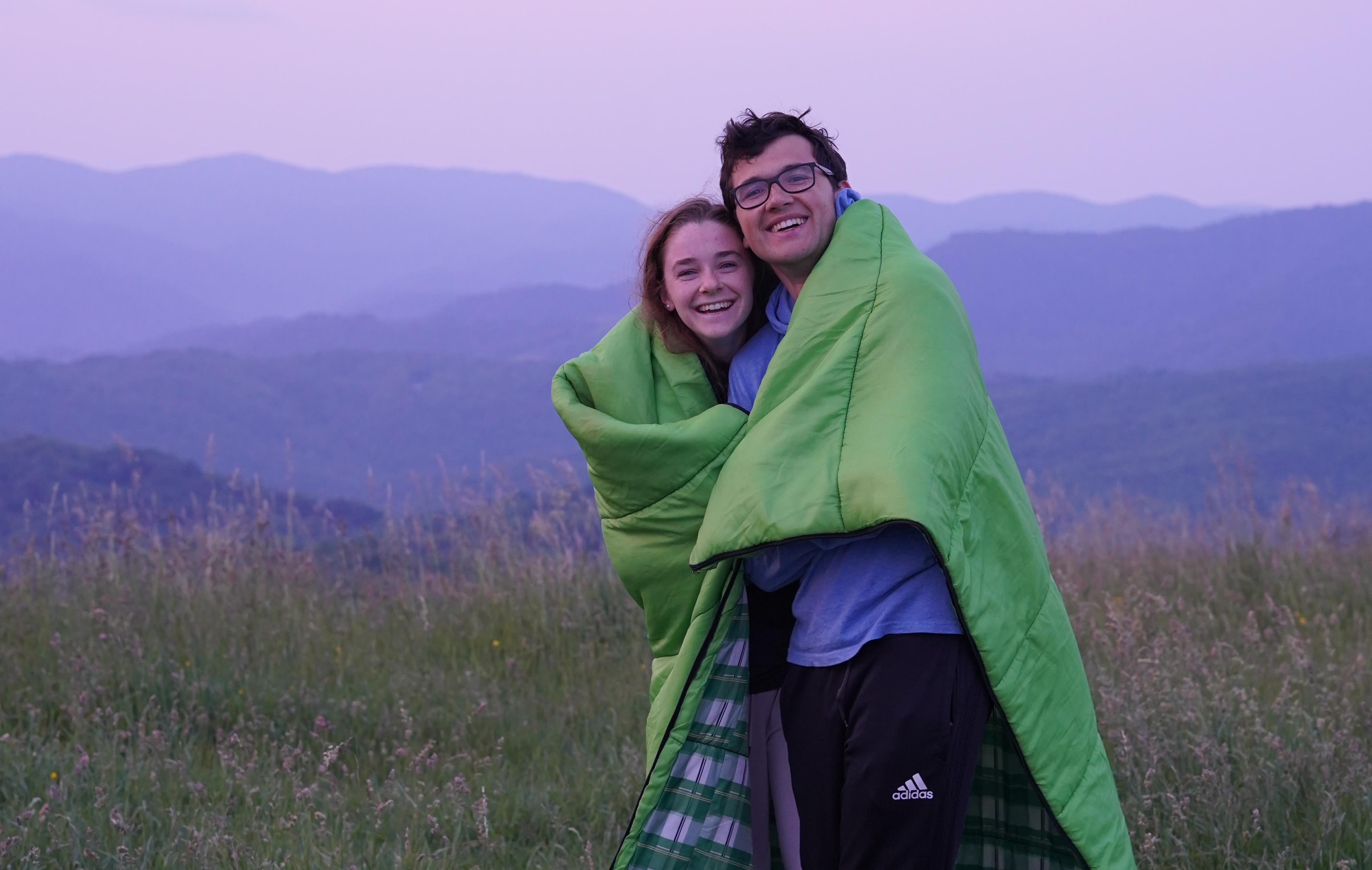 Lily & McKay on Max Patch. No helicopters.